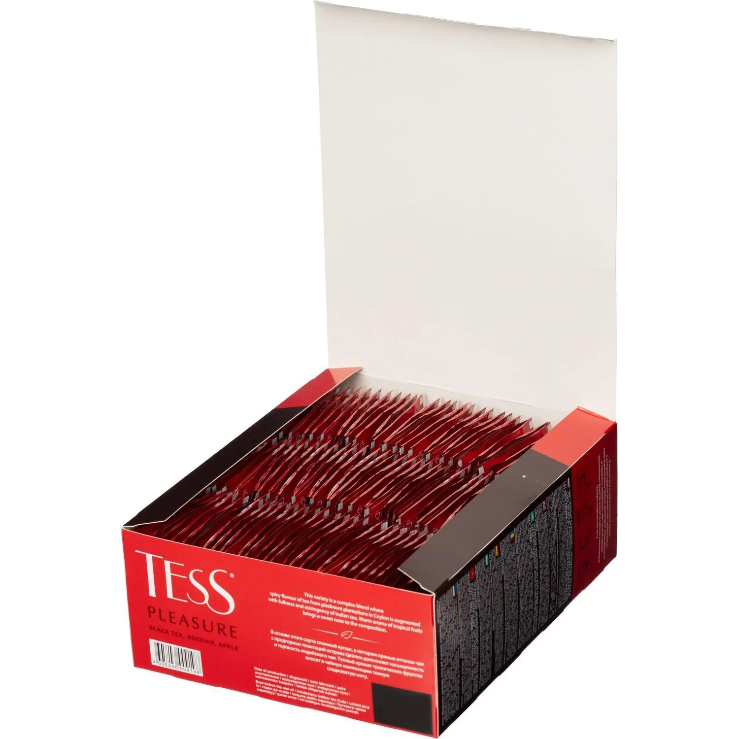 Чай черный TESS Pleasure с шиповником и яблоком 100 пак/уп, 0919-09 - фото 7