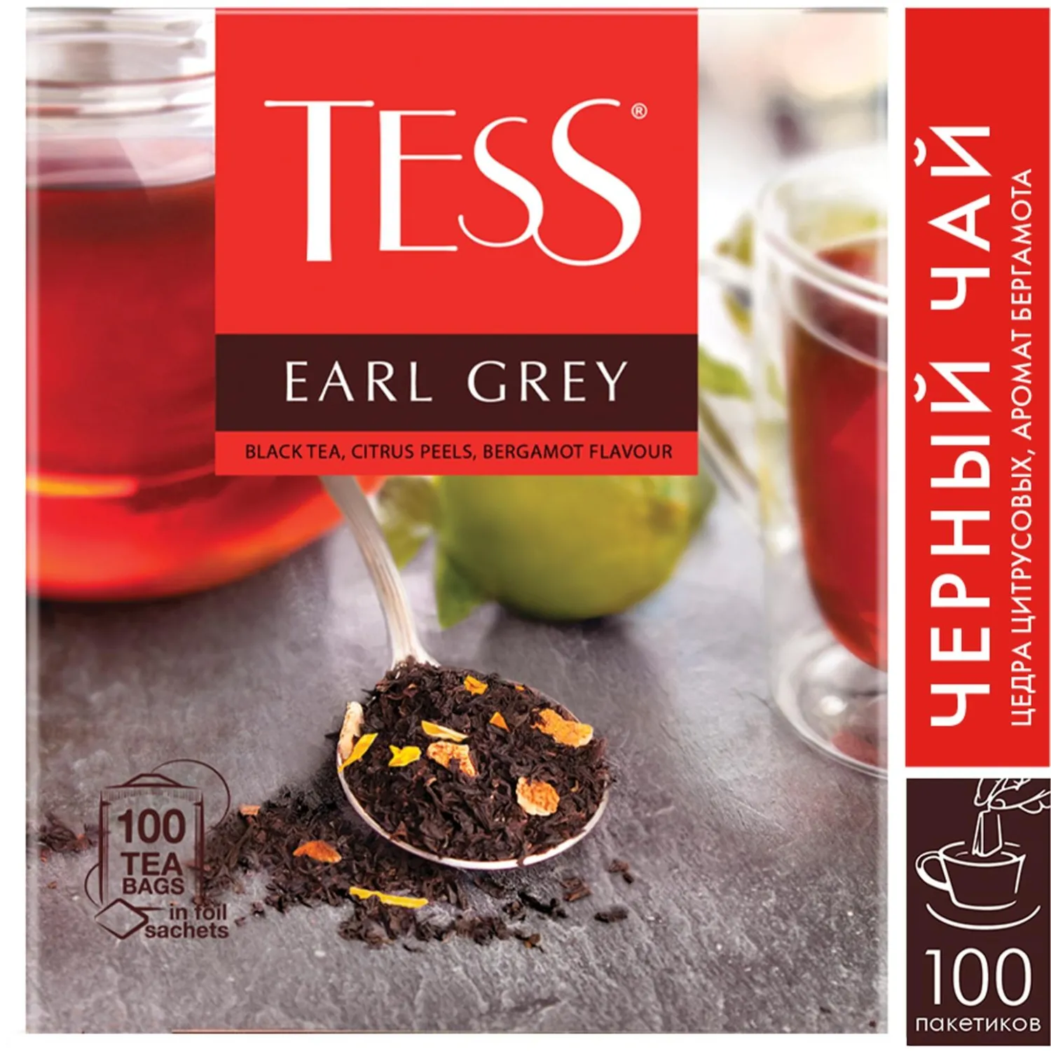 Чай TESS Эрл Грей 100 пак/уп - фото 4