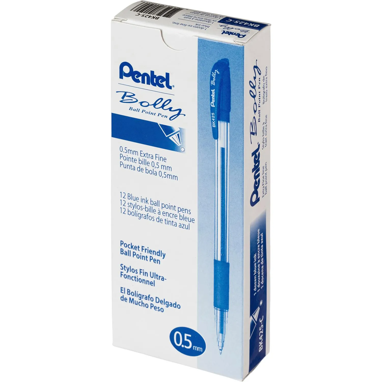 Ручка шариковая неавтомат. PENTEL Bolly BK425-C резин.манжет,син0,5мм - фото 3