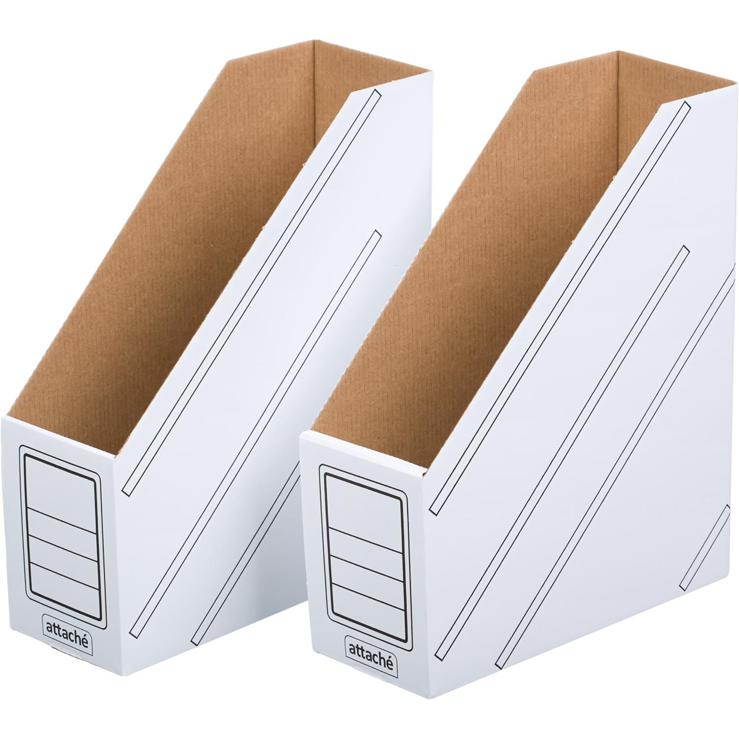 Лоток вертикальный Attache 100мм бел. 2шт/уп (сборн) гофрокарт Лоток вертикальный Attache 100мм бел. 2шт/уп (сборн) гофрокарт - фото 2