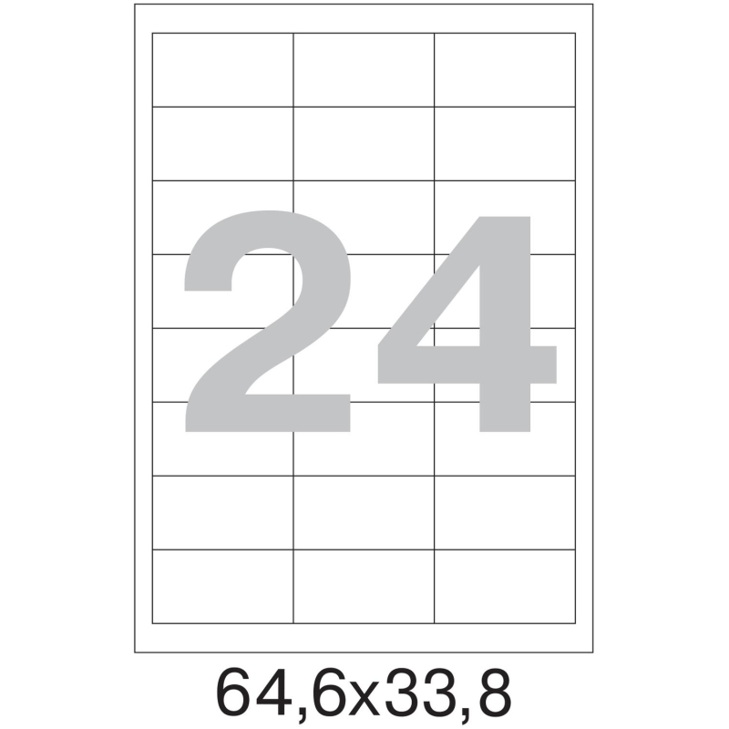 Этикетки самоклеящиеся 64,6х33,8 мм /24 шт. на листА4 (100 ли - фото 7