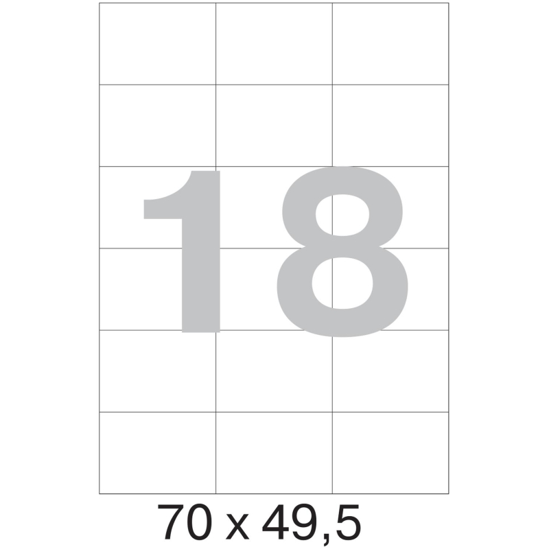 Этикетки самоклеящиеся 70х49,5 мм /18 шт. на листе А4 (100 л - фото 7
