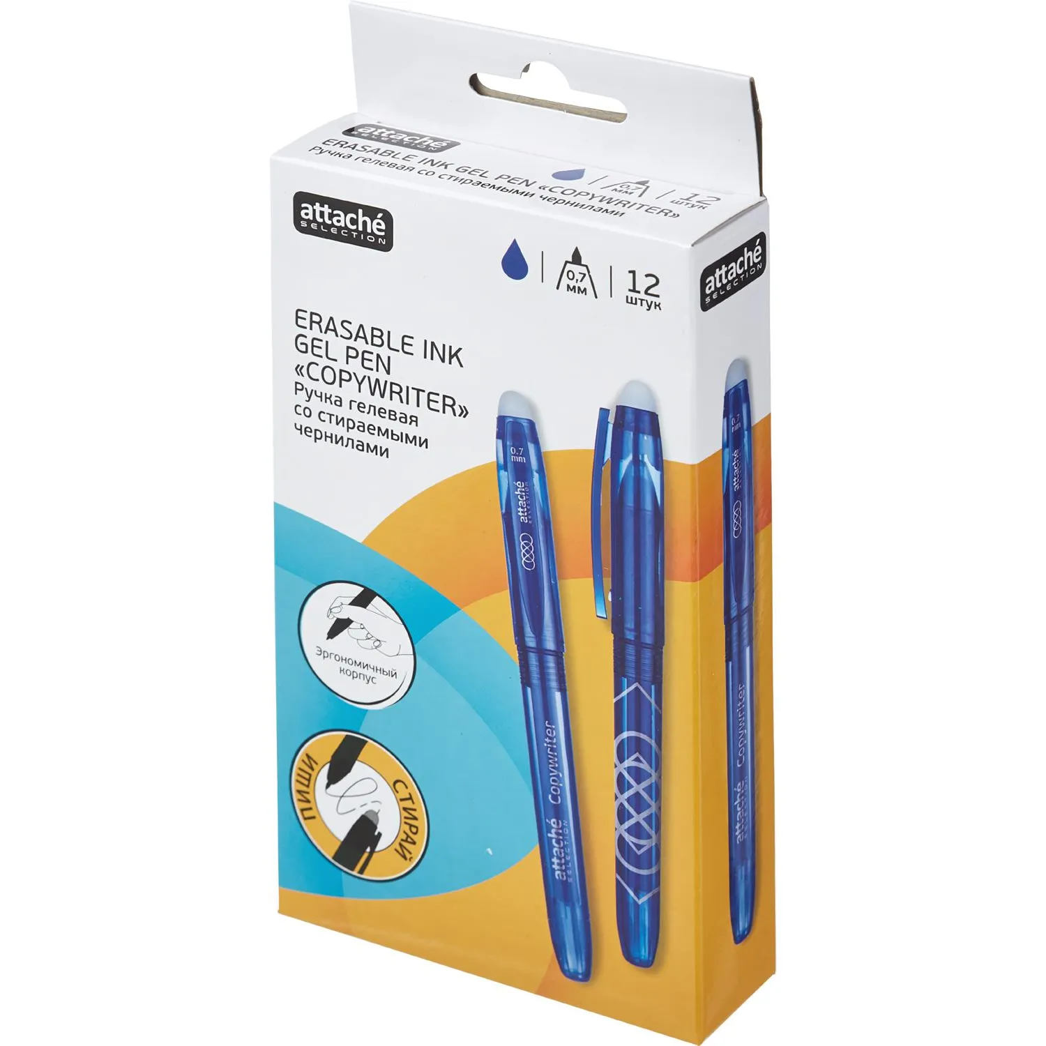 Ручка гелевая Attache Selection стираемая, синий, Copywriter - фото 7