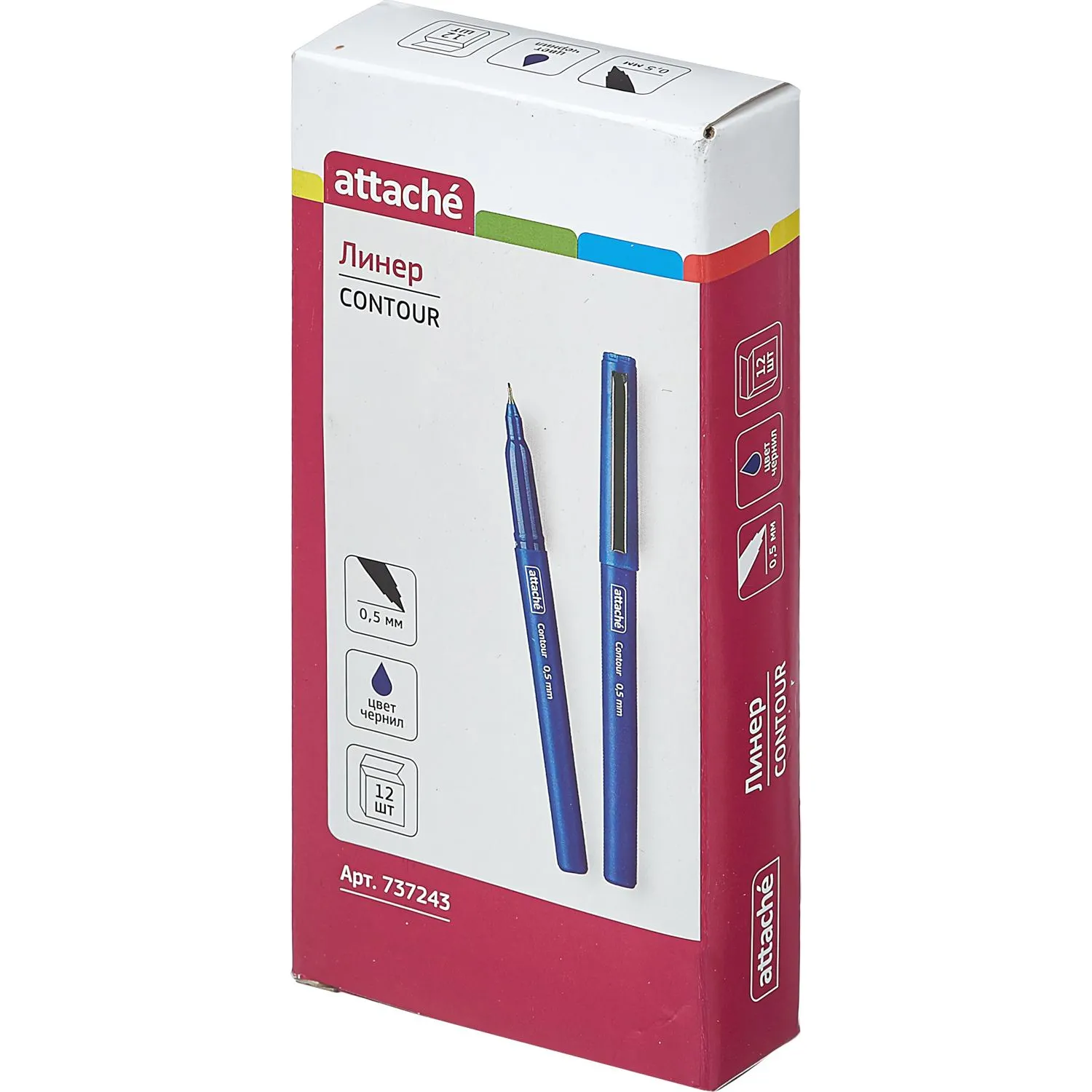 Линер Attache металл.клип 0,5мм синий - фото 5