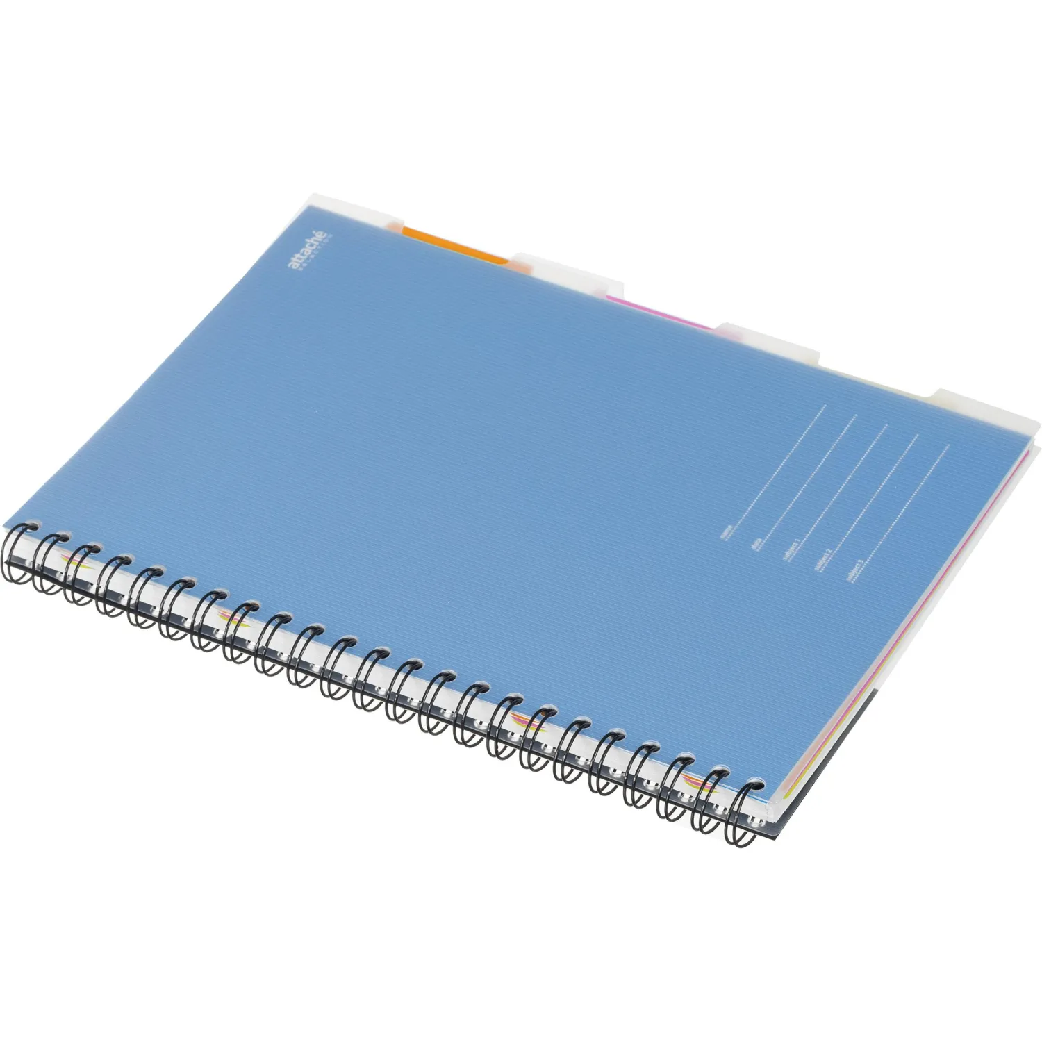 Бизнес-тетрадь 140л,кл,А4,SPIRAL BOOK Синий,евроспир,обл.пласт,раздел.84101 - фото 5