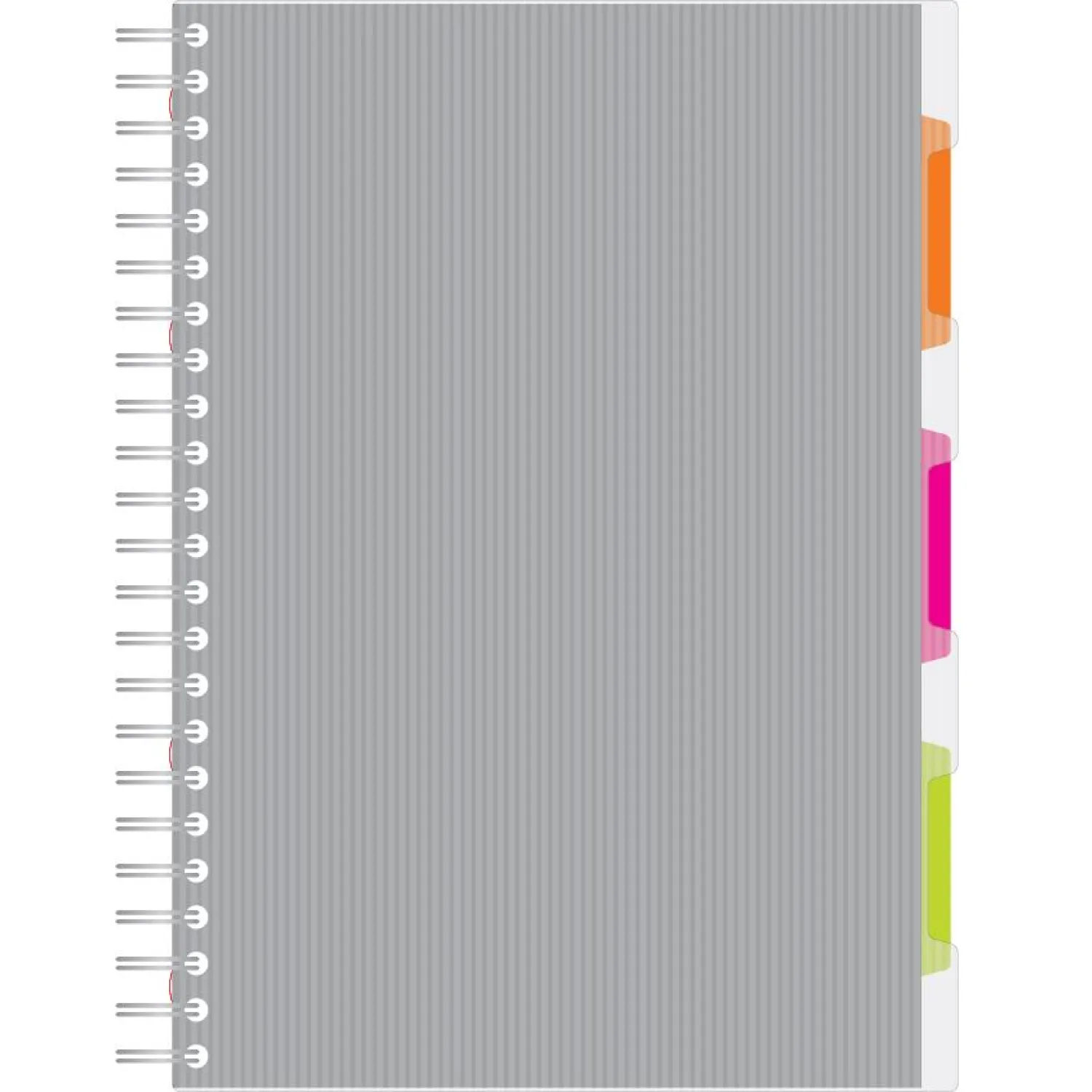 Бизнес-тетрадь 140л,кл,А4,SPIRAL BOOK Серый,евроспир,обл.пласт,раздел.84103 - фото 3