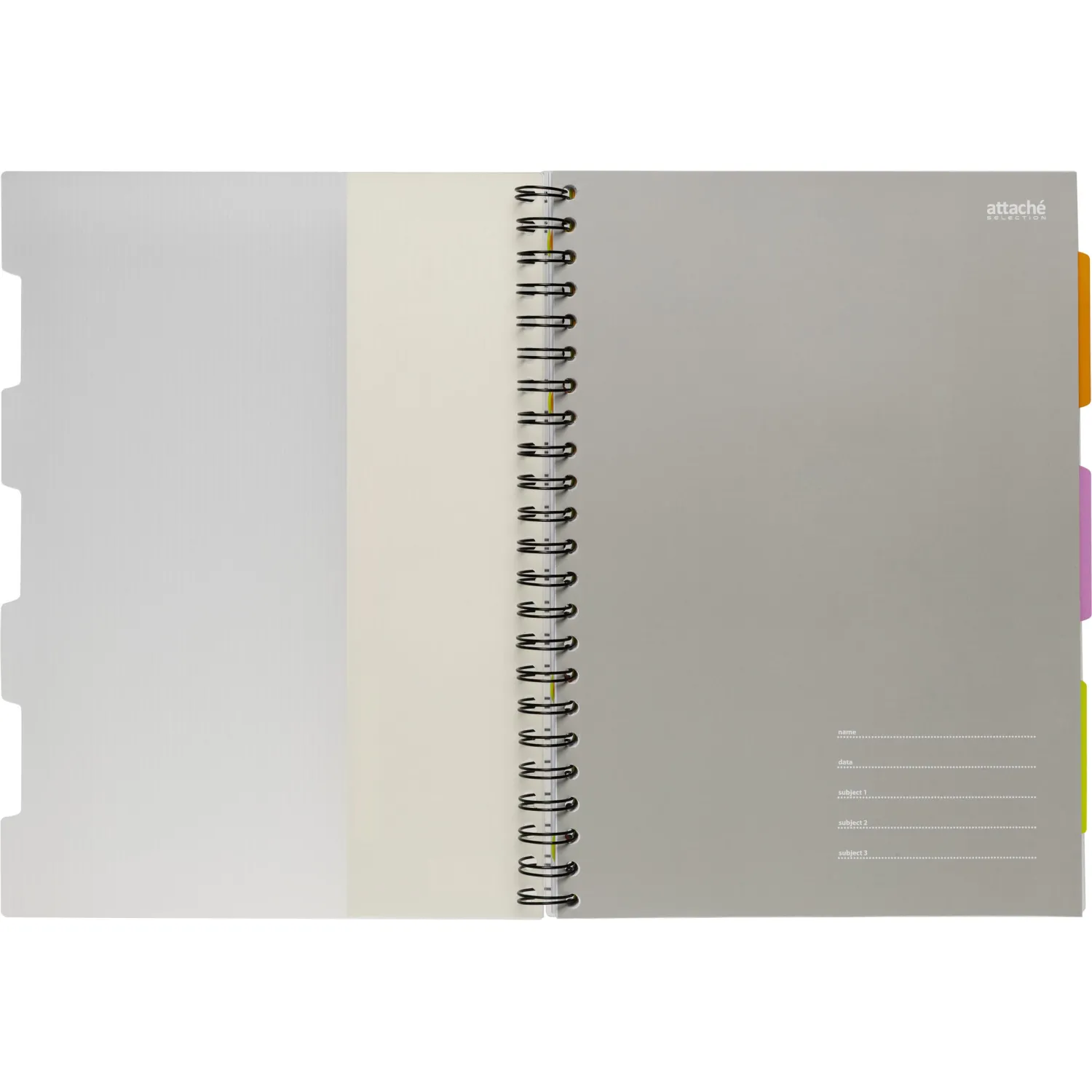 Бизнес-тетрадь 140л,кл,А4,SPIRAL BOOK Серый,евроспир,обл.пласт,раздел.84103 - фото 5