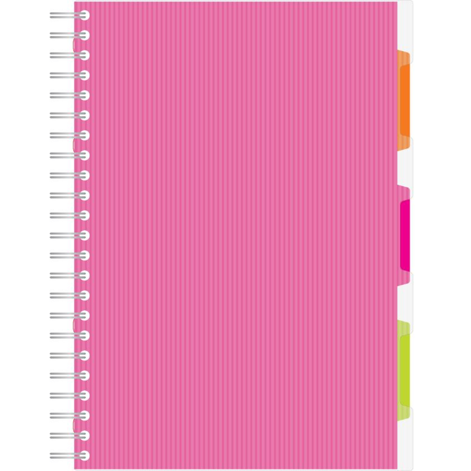 Бизнес-тетрадь 140л,кл,А4,SPIRAL BOOK Розовый,евроспир,обл.пласт,разд.84105 - фото 3