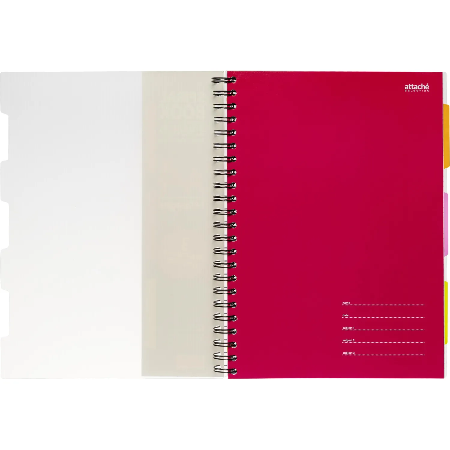 Бизнес-тетрадь 140л,кл,А4,SPIRAL BOOK Розовый,евроспир,обл.пласт,разд.84105 - фото 5