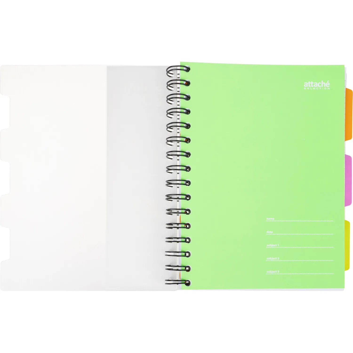 Бизнес-тетрадь 140л,кл,А5,SPIRAL BOOK Салатовый,евросп,обл.пл,раздел.84108 - фото 7