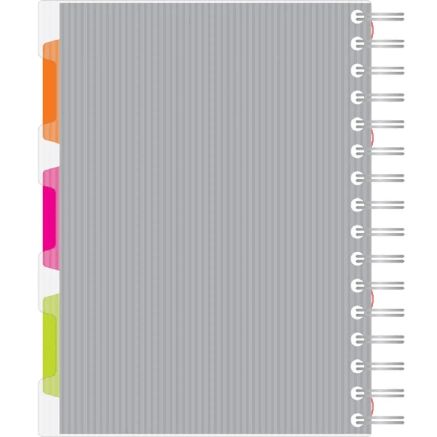 Бизнес-тетрадь 140л,кл,А5,SPIRAL BOOK Серый,евроспир,обл.пласт,раздел.84109 - фото 3