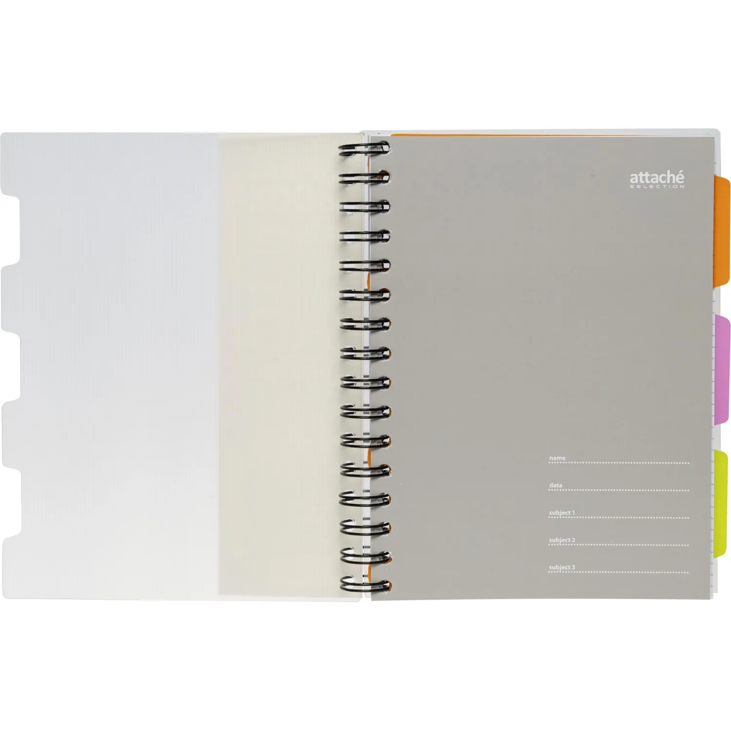 Бизнес-тетрадь 140л,кл,А5,SPIRAL BOOK Серый,евроспир,обл.пласт,раздел.84109 - фото 6