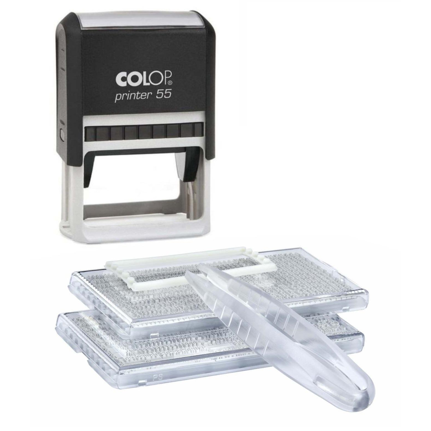 Штамп самонаборный 10/8стр.Pr.55-Set-F 40х60мм рам.(аналог 4927/DB)Colop - фото 2