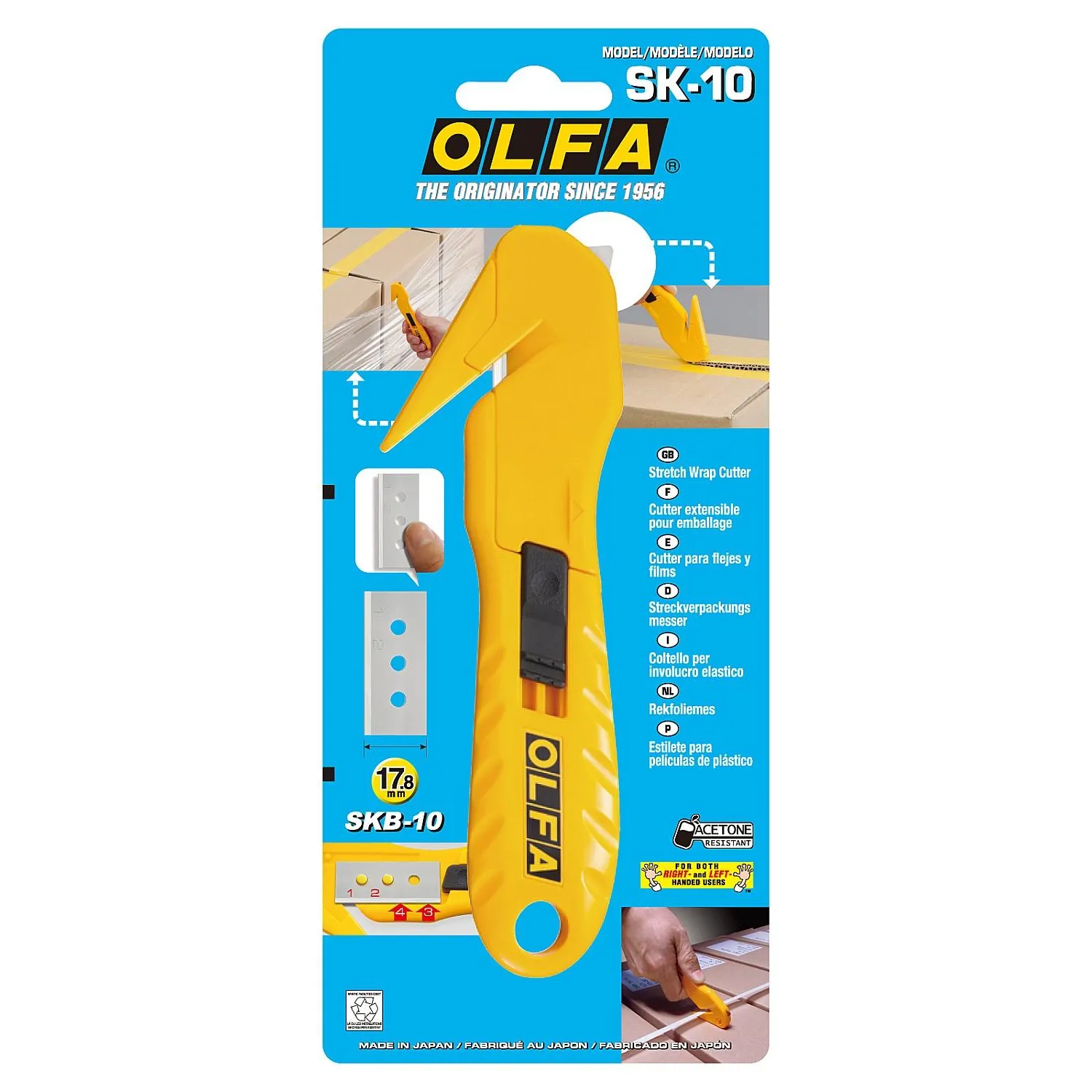 Нож промышленный 17,8 мм OLFA HOBBY CRAFT MODELS, . (OL-SK-10),цв.желтый - фото 2