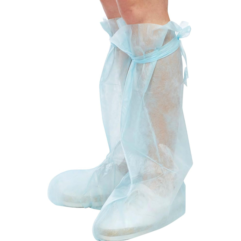 Бахилы стерил., нетканные пл.25 высокие 55см 1пар/уп  Гекса - фото 1