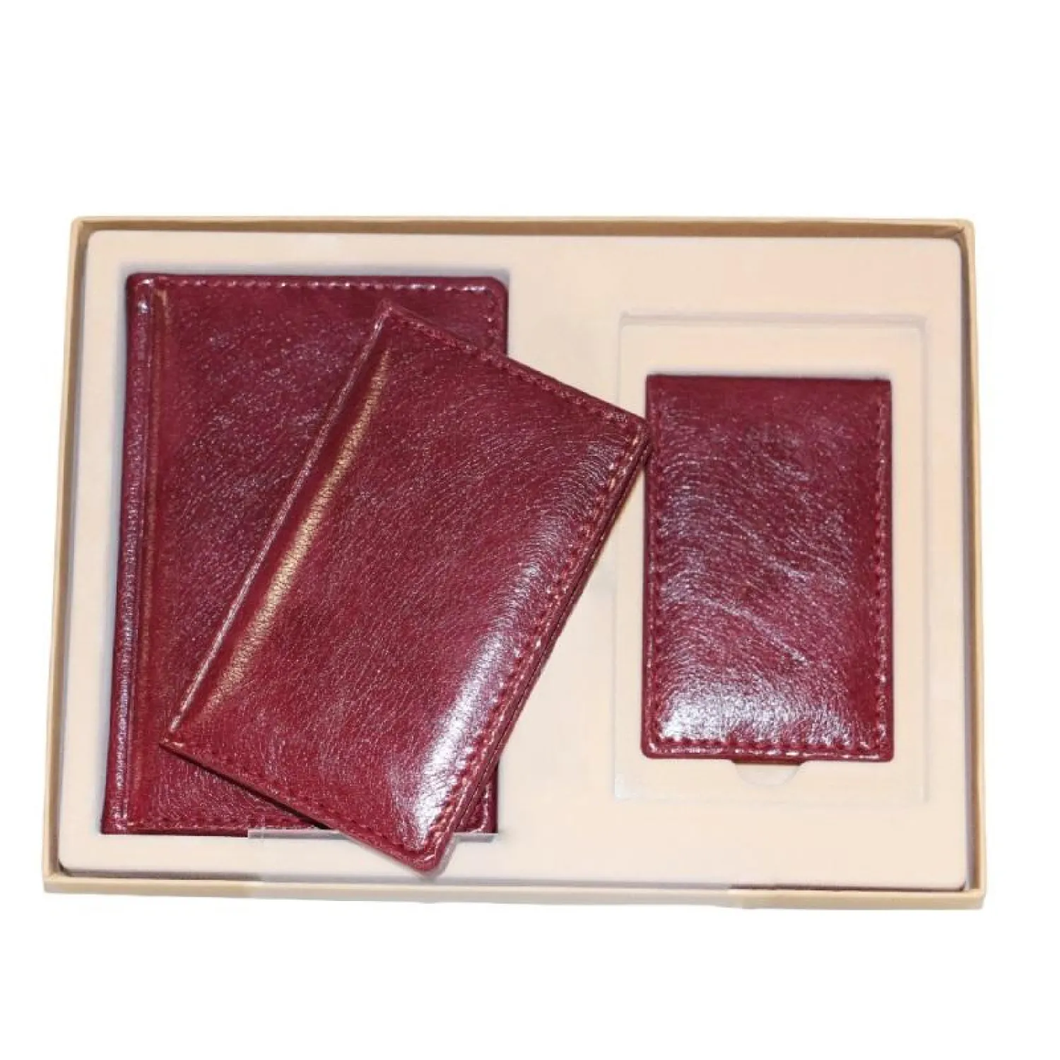 Набор недатированный МАРТА бордо,3 предм.(ежеднев,записн.книж,визитн)14.151 - фото 1