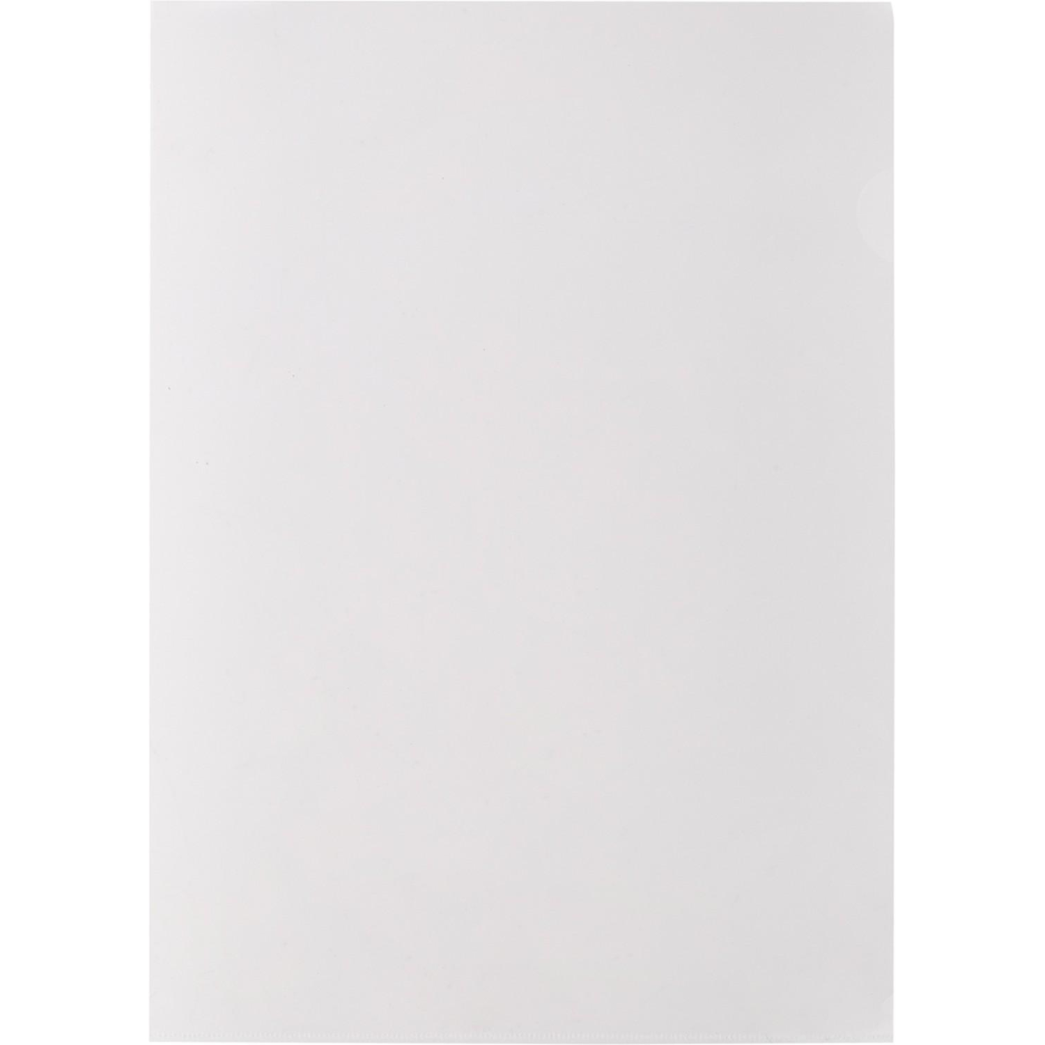 Папка уголок ПУ-001-ПП 120мкр жест.пластик А4 прозр 20 шт/уп - фото 2