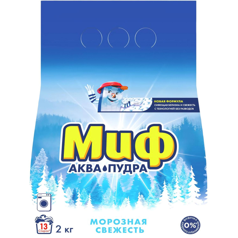 Порошок стиральный МИФ автомат 3в1 Морозная свежесть 2кг - фото 1