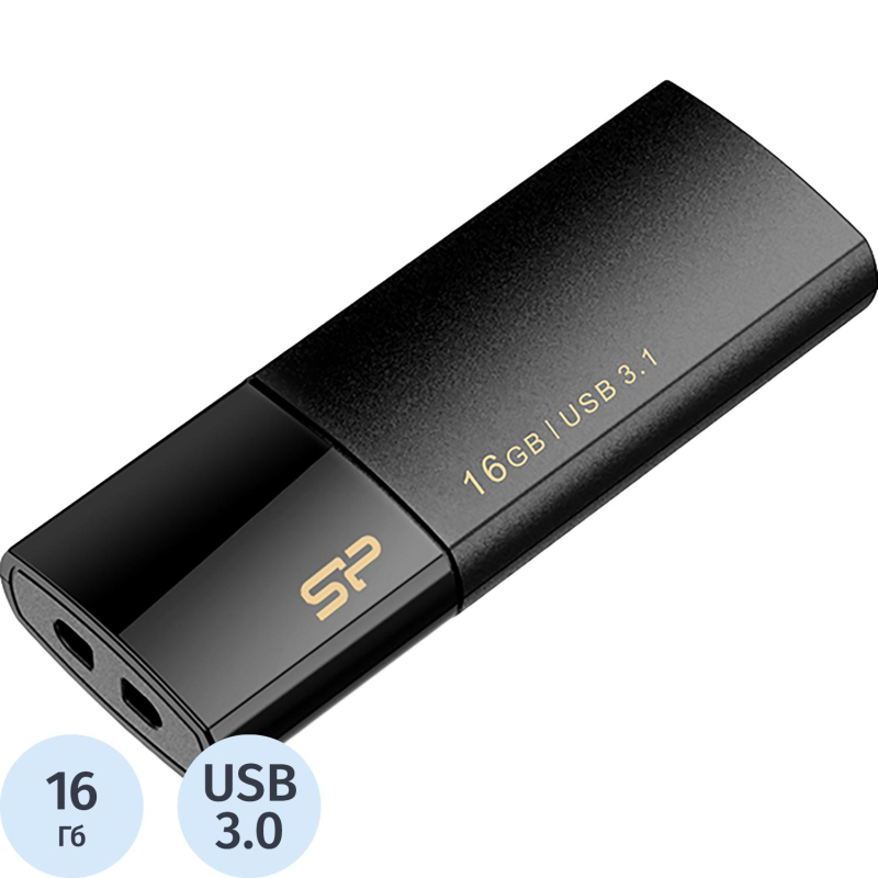 Флеш-память Silicon Power Blaze B05, 16Gb, USB 3.2 G1, ч, SP016GBUF3B05V1K - фото 1