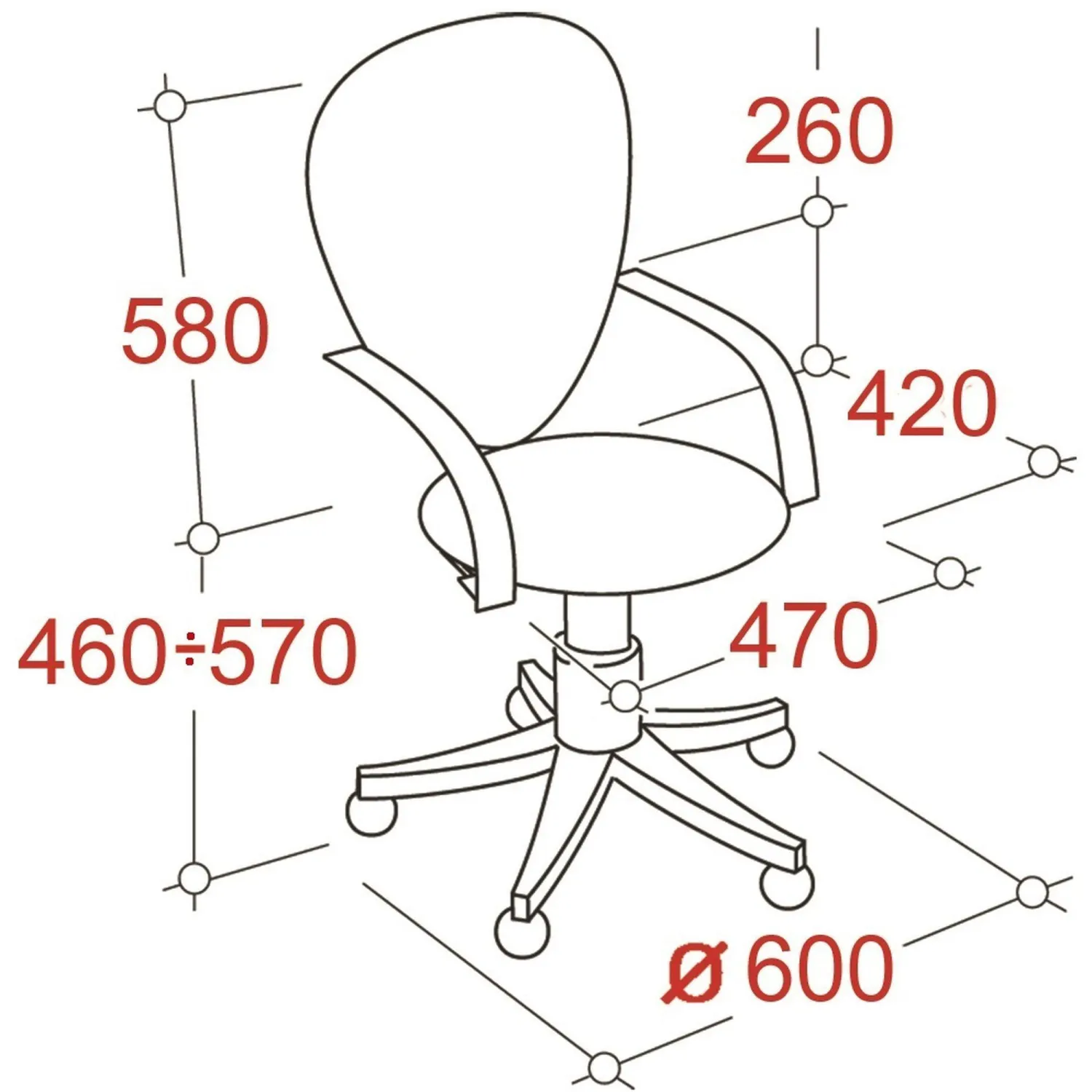 Кресло БМФ Easy Chair 223 PC ткань серая С73, хром - фото 5
