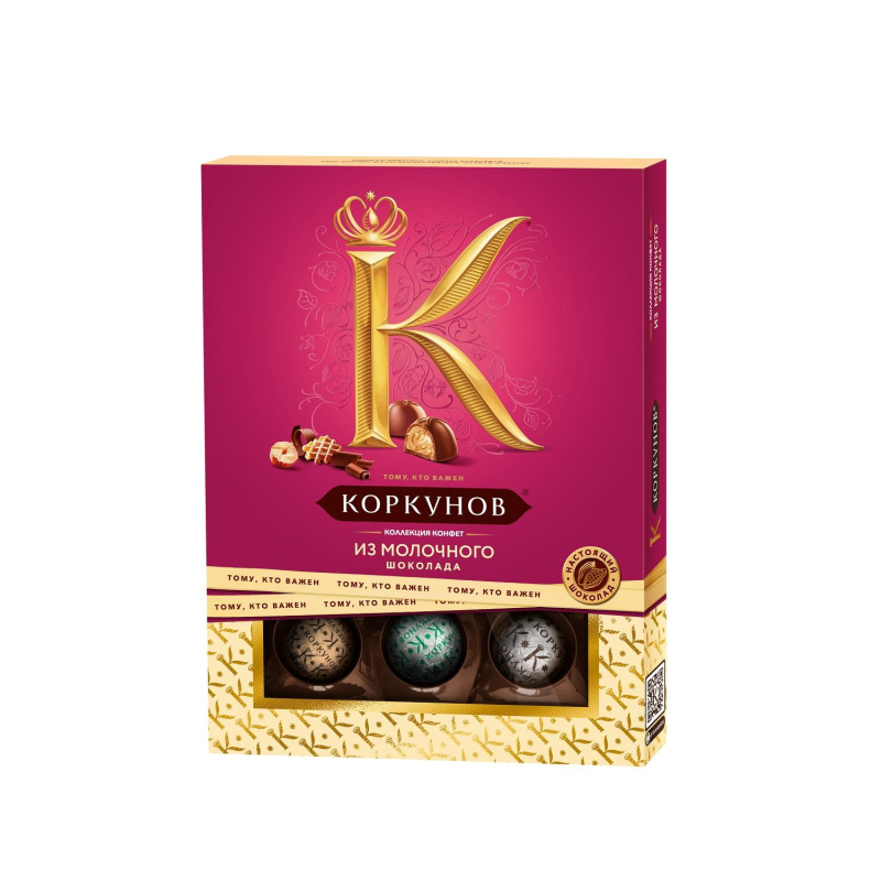 Конфеты А.Коркунов ассорти молоч шок с фундук, грец орех, ваф крошкой, 110г - фото 2