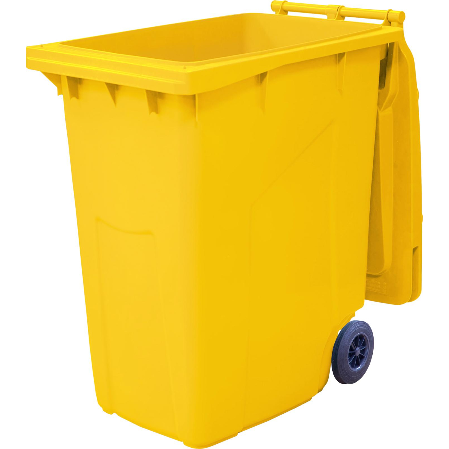 Контейнер-бак мусорный 360л на 2-х колёсах с крышкой, желтый - фото 2