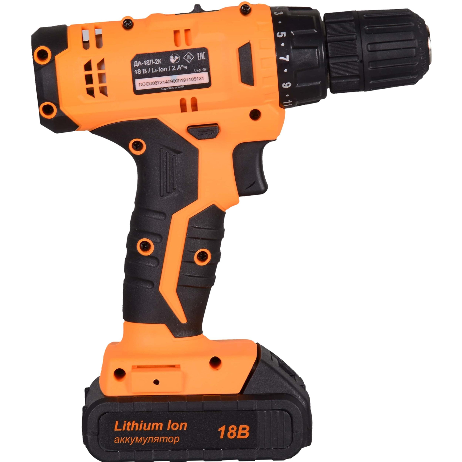 Дрель-шуруповерт аккум. Вихрь ДА-18Л-2к 18В, 1.3Ач, 28Нм (72/14/9) - фото 3