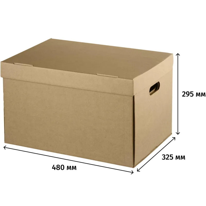 Короб архивный ДЕЛОПРОИЗВОДСТВО 480х325х295, Т24, уп 5 шт. - фото 2
