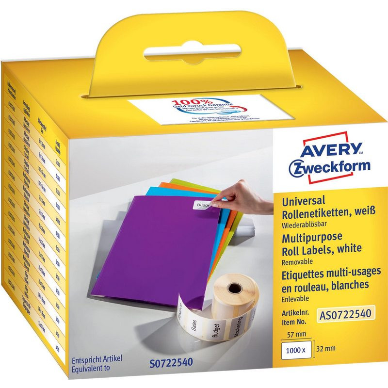 Этикет-лента Avery Zweckform AS0722540 57x32мм 1000шт для DYMO - фото 1