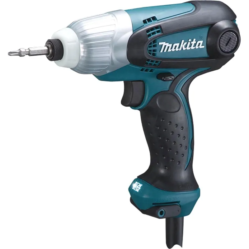 Шуруповерт сетевой ударный MAKITA 230Вт, 100Нм, шестигранник,свет (TD0101F) - фото 2