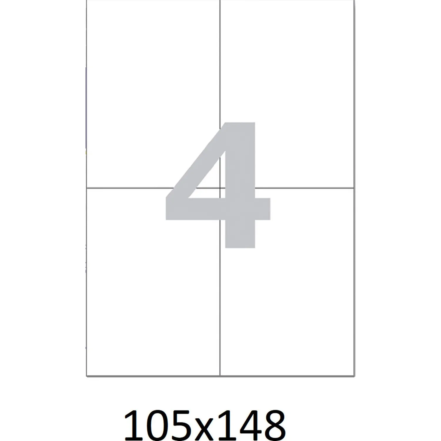 Этикетки самоклеящиеся 105х148 мм./4 шт. на лис.А4(100л./уп) - фото 4