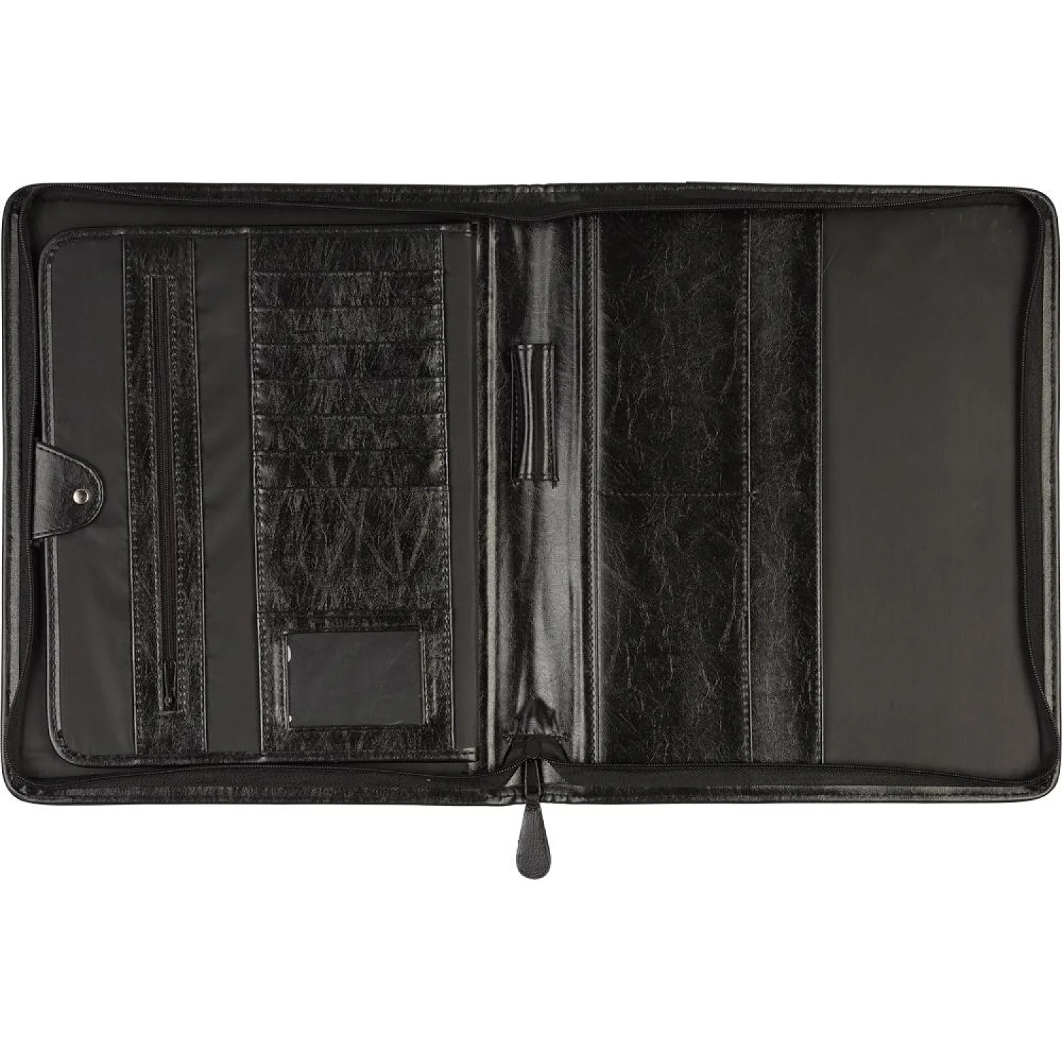 Папка деловая из кож/зам НАВИГАТОР N 108и на молн, с выдв.ручками, чер - фото 4