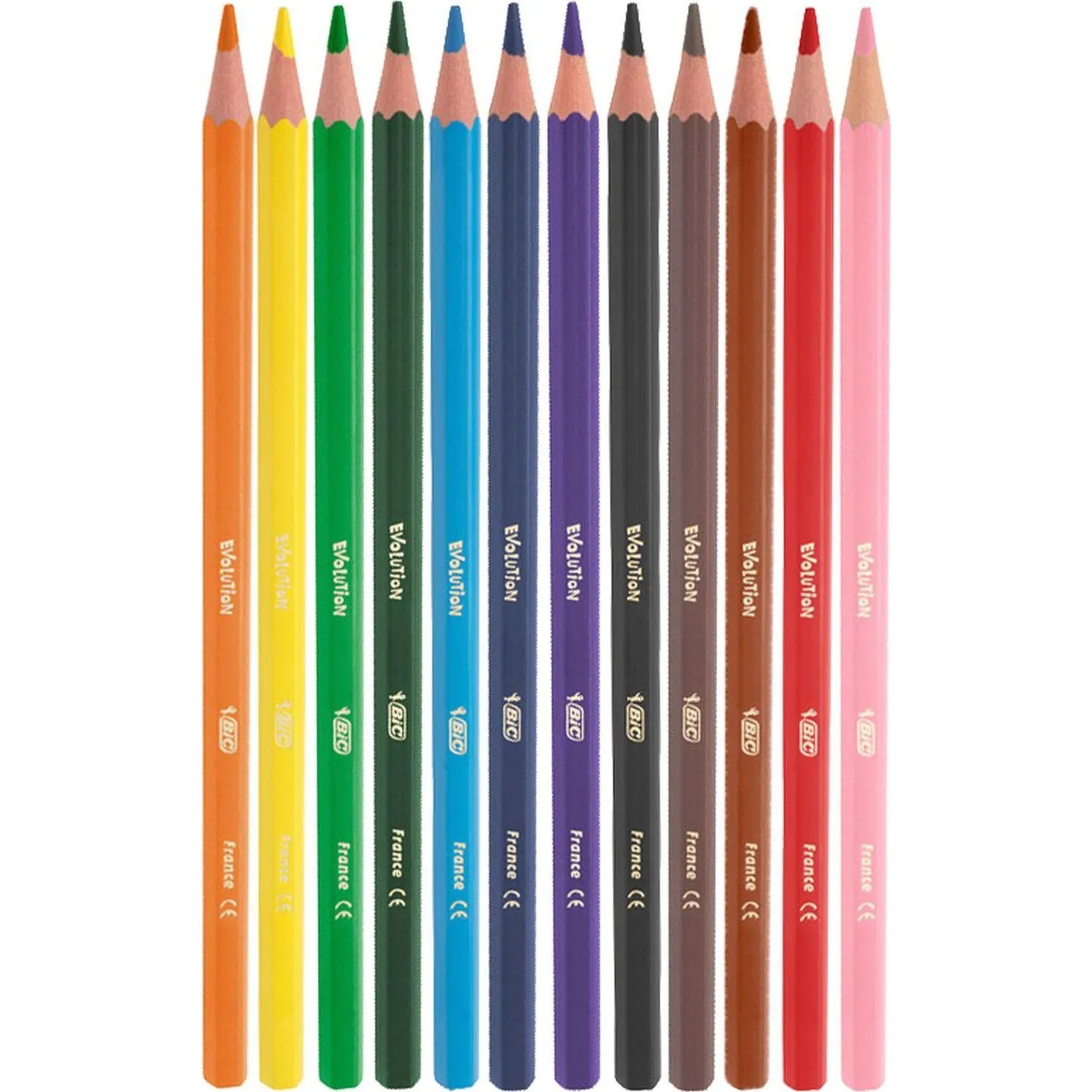Карандаши цветные 12цв 6-гран BIC Evolution 829029 - фото 2