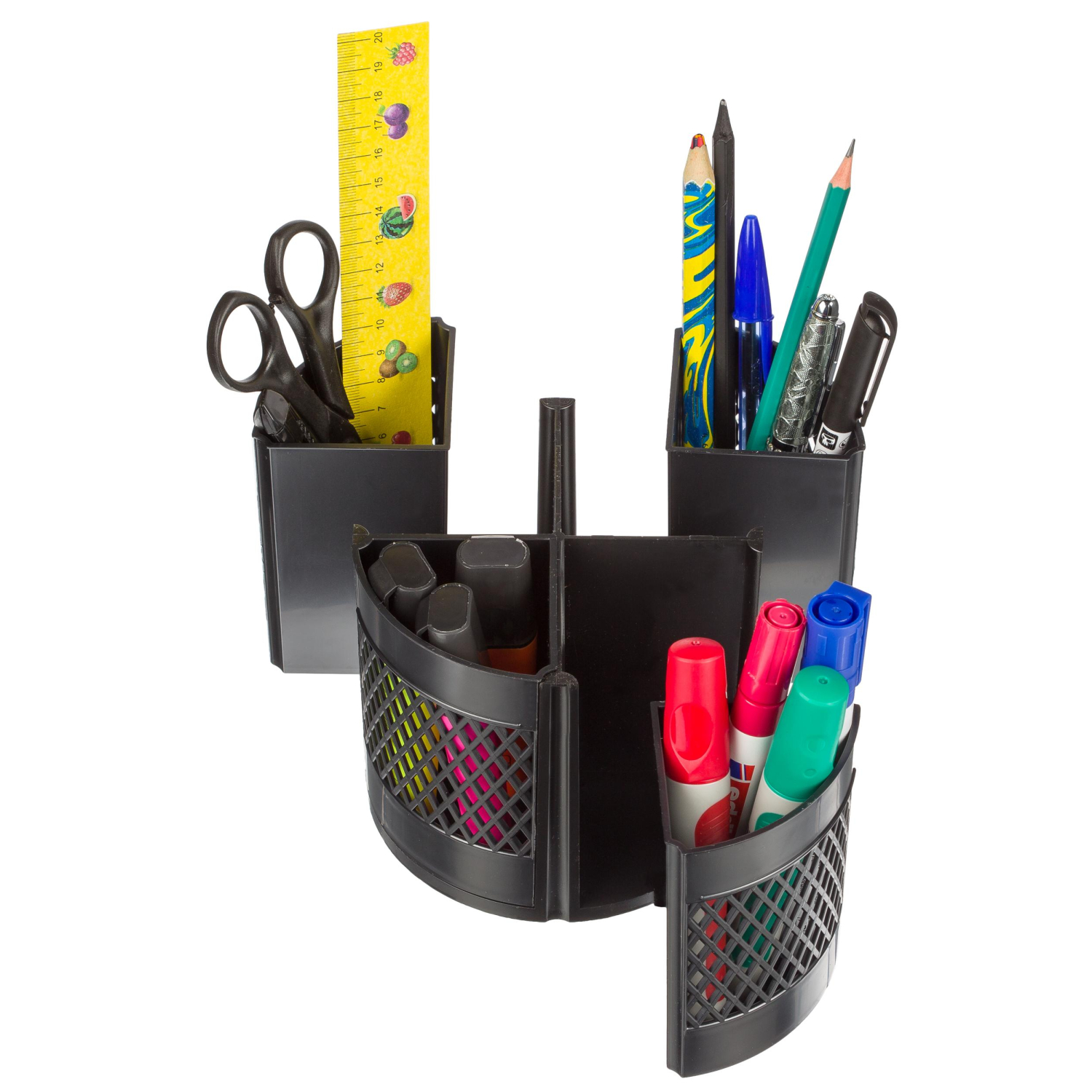 Подставка-органайзер д/канц.мелочей Attache Квартет 8отд-й вращающаяся черн - фото 3