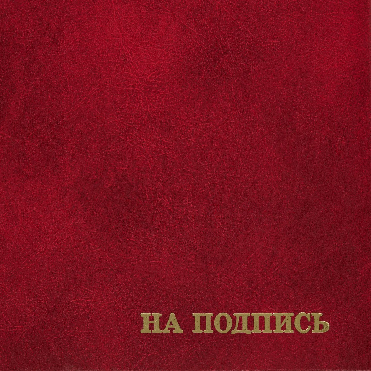 Папка адресная бумвинил А4 (объемная) На подпись Госсимволика бордовая - фото 3