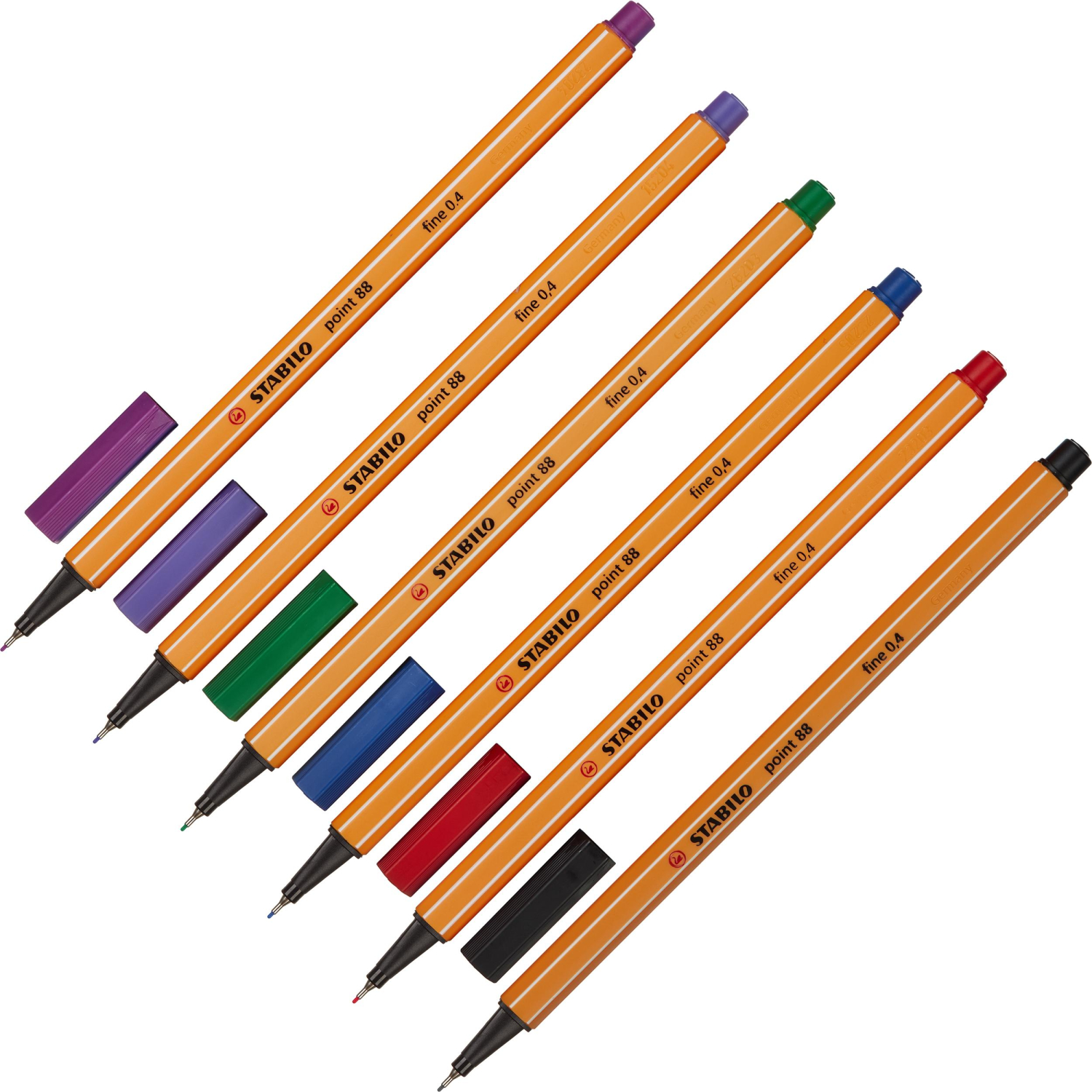Набор линеров STABILO Point 88/6 0,4мм набор 6цв. Германия - фото 1