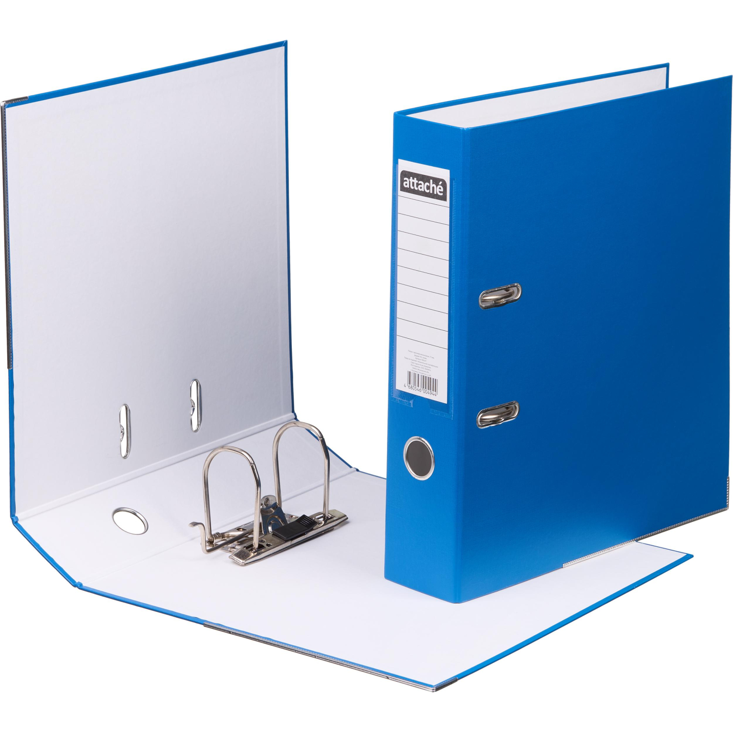 Папка-регистратор ATTACHE(ПВХ+бум)с мет.уголком,75мм,cиний, ПБП1,карм.кор - фото 2
