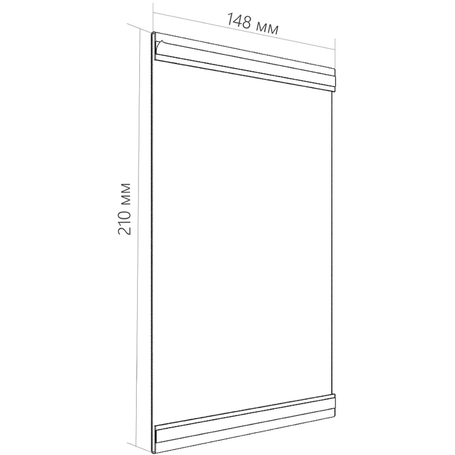 Карман настенный PS-T со скотчем А5 вертик, 10шт/уп - фото 3