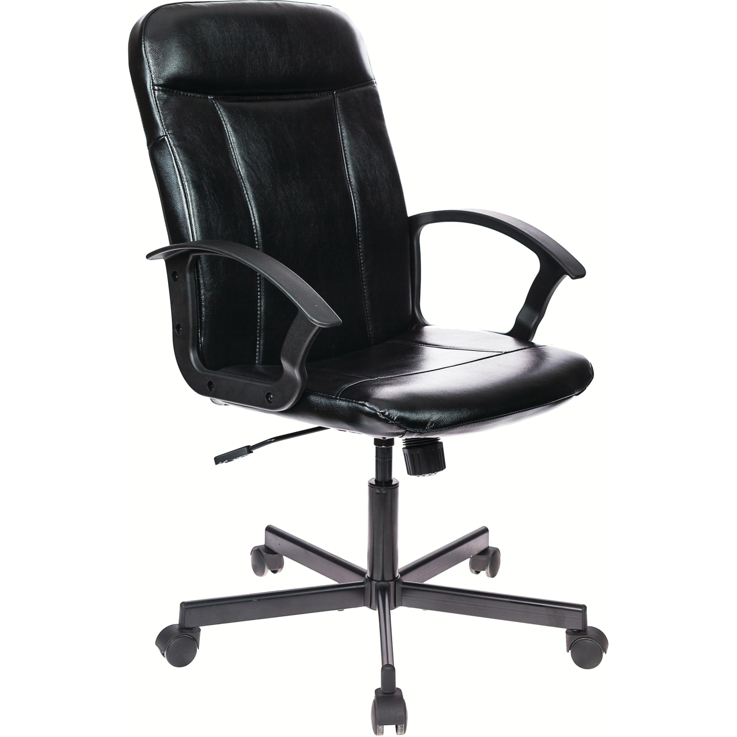 Кресло VB_EChair-563 TPU к/з черный, металл (детали в спинке) - фото 1