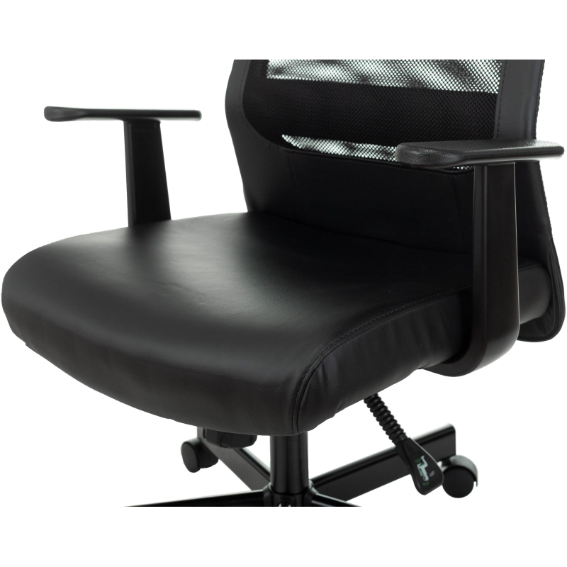 Кресло VB_EChair-651 TPU кожзам черный, сетка черая,металл - фото 8