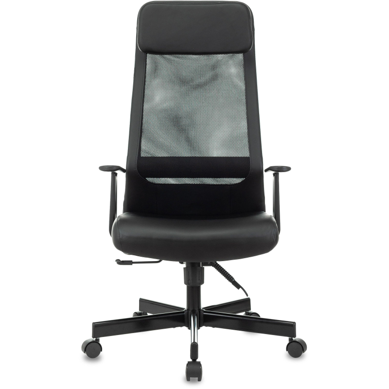 Кресло VB_EChair-651 TPU кожзам черный, сетка черая,металл - фото 3