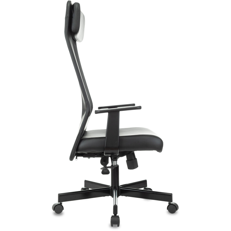 Кресло VB_EChair-651 TPU кожзам черный, сетка черая,металл - фото 4