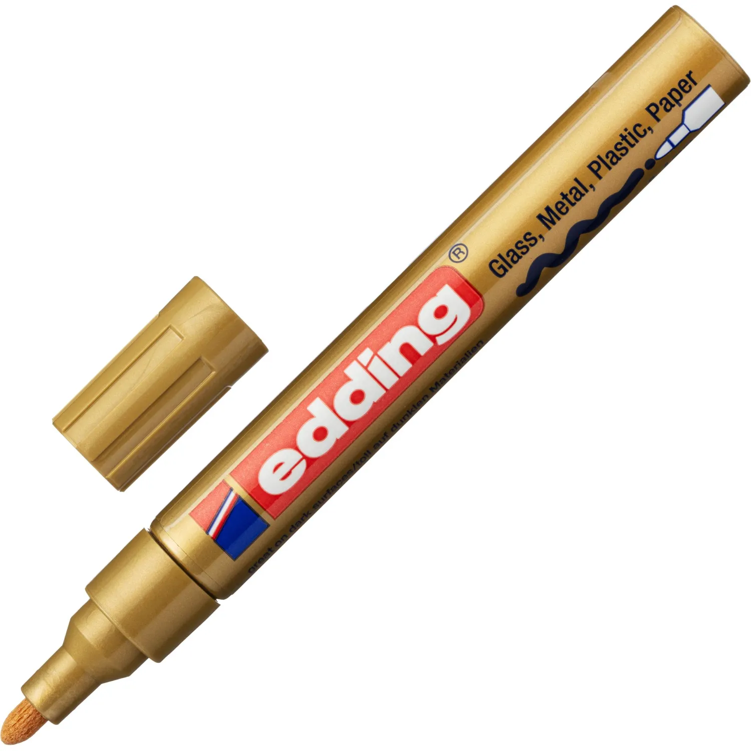 Маркер лаковый EDDING E-750/53 золотой 2-4мм рус/бл - фото 1