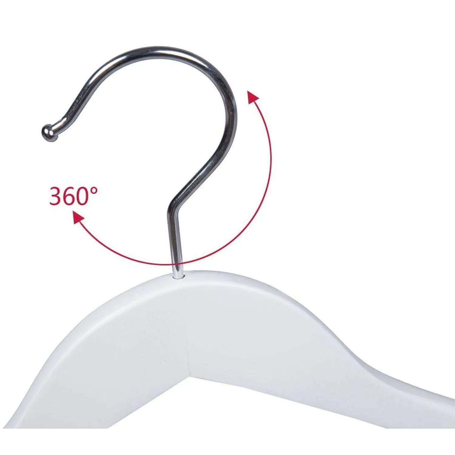 Вешалка-плечики WW_Attache CU9632M-W/LH031-W дерево,перекл,анат,р48-50 бел - фото 3