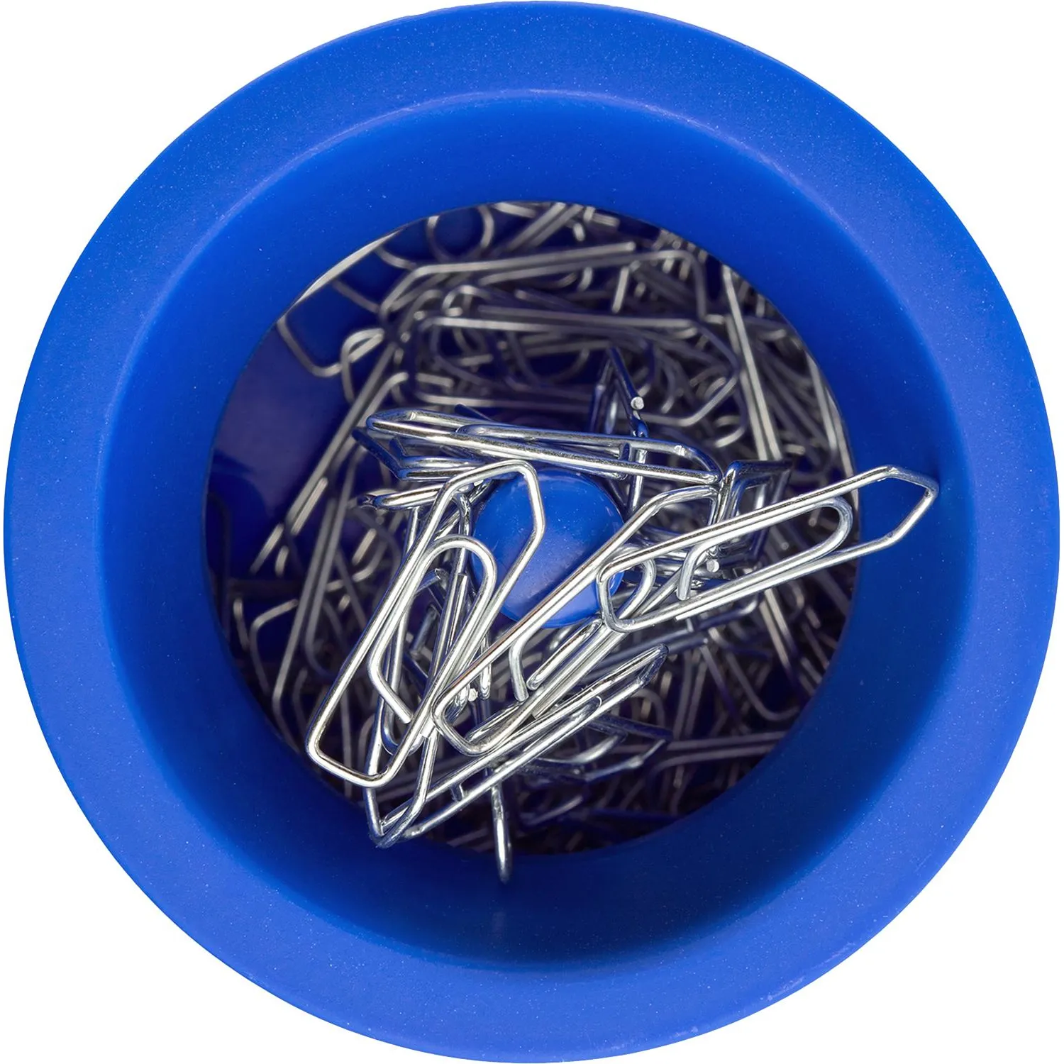 Скрепочница магнитная Attache, груглая, цвет синий - фото 2