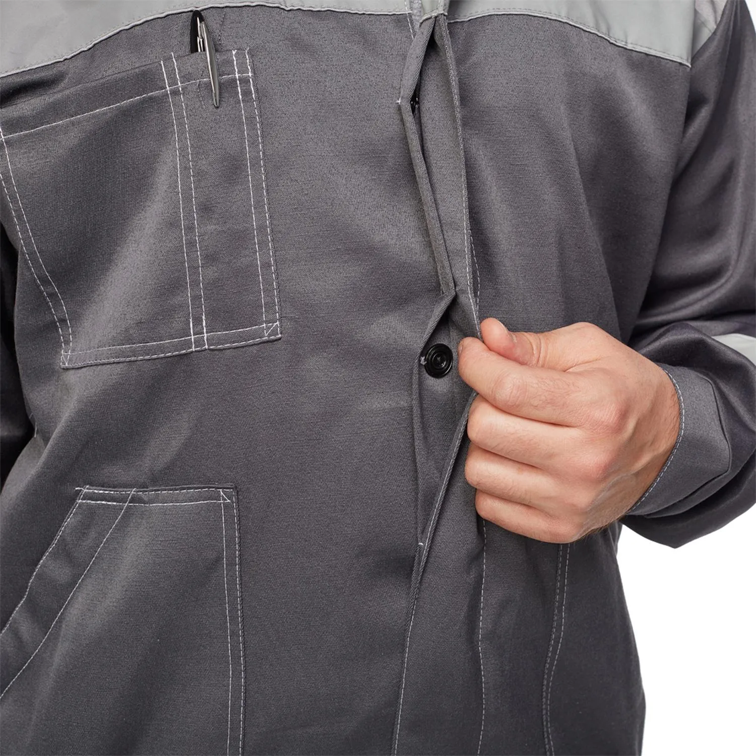 Костюм летний муж. л22-КПК т.сер./св.сер (р.52-54) 170-176 (Арсенал-СП) - фото 13