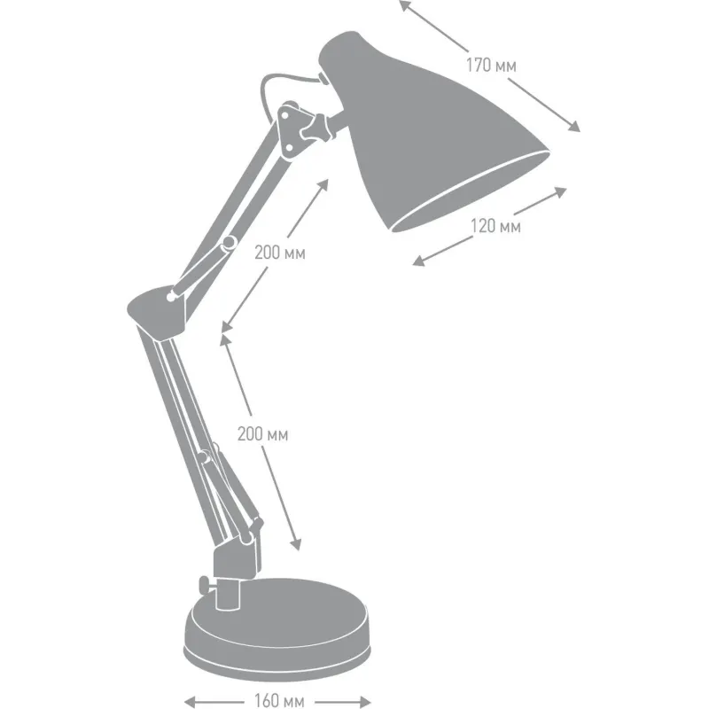Светильник Camelion KD-331  C02 черный E27 40W - фото 4