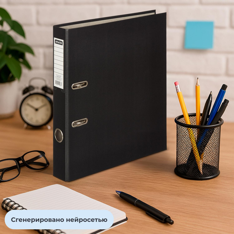 Папка-регистратор Attache Economy, 50мм, черный, ПБП1,карм.кор - фото 13