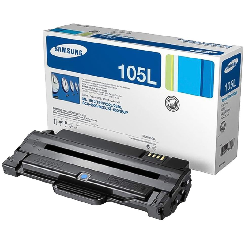 Тонер-картридж Samsung MLT-D105L(SU768A) чер. для ML-1910/2525/SCX-4600 - фото 1