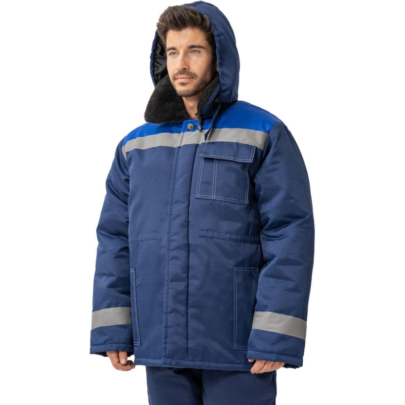 Куртка рабочая зимняя муж з32-КУ син/вас смес 60-62/158-164 (Арсенал-СП) - фото 10